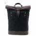 Vintage Waxed Canvas Roll Top Backpack - Multi-Color Large Capacity Outdoor Rucksack for Travel Hiking  Daily Rucksack