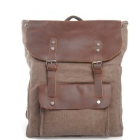 Men's Rucksack Casual Canvas Backpack Large Capacity Hiking Backpack Outdoor Travel Hiking Bag