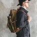 Vintage Waxed Wash Canvas Backpack Outdoor Travel Hiking Backpack Large Capacity Men's Rucksack
