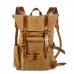 Vintage Waxed Wash Canvas Backpack Outdoor Travel Hiking Backpack Large Capacity Men's Rucksack
