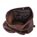 Genuine Leather Men's Shoulder Bag Retro Outdoor Leisure Barrel Bag Large Capacity Travel Backpack Cowhide Mountaineering Bag