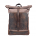 Vintage Canvas Rucksack Large Capacity Roll Top Expandable Backpack Men's Outdoor Hiking Bag Casual Backpacks