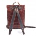 Retro Leather Roll-up Backpack Crazy Horseskin Trend Men's Travel Backpack Large Capacity Outdoor Backpack