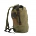 Vintage Canvas Bucket-shaped Rucksack with Crazy Horse Leather Trim, a Spacious Men Outdoor Camping and Travel Rucksack Vintage Canvas Bucket-shaped Rucksack with Crazy Horse Leather Trim, a Spacious Men Outdoor Camping and Travel Rucksack