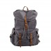 Retro Neutral Hiking Bag with Zipper Closure, Large Capacity Casual Travel Bag, Poly Soft Wax Canvas Backpack