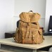 Retro Neutral Hiking Bag with Zipper Closure, Large Capacity Casual Travel Bag, Poly Soft Wax Canvas Backpack