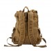 Retro Neutral Hiking Bag with Zipper Closure, Large Capacity Casual Travel Bag, Poly Soft Wax Canvas Backpack