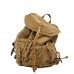 Retro Neutral Hiking Bag with Zipper Closure, Large Capacity Casual Travel Bag, Poly Soft Wax Canvas Backpack