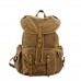 Retro Neutral Hiking Bag with Zipper Closure, Large Capacity Casual Travel Bag, Poly Soft Wax Canvas Backpack