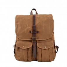 Vintage Oil Wax Canvas Backpack Outdoor Large Capacity Travel Bag Leisure 16 Inch Computer Bag Student School Bag
