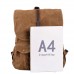 Vintage Oil Wax Canvas Backpack Outdoor Large Capacity Travel Bag Leisure 16 Inch Computer Bag Student School Bag