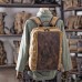Outdoor Travel Hiking Backpack Casual Fashion Men's Bag Batik Canvas Cowhide Backpack Retro Trend Casual Backpacks