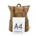 Retro Backpack Waterproof Wax Washed Canvas Splicing Leather Backpack for Outdoor Travel and Mountaineering Backpack