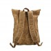 Retro Backpack Waterproof Wax Washed Canvas Splicing Leather Backpack for Outdoor Travel and Mountaineering Backpack