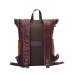 Vintage Men's Backpack Head Layer Vegetable Tanned Cowhide Rucksack Men's Computer Travel Hiking Bag