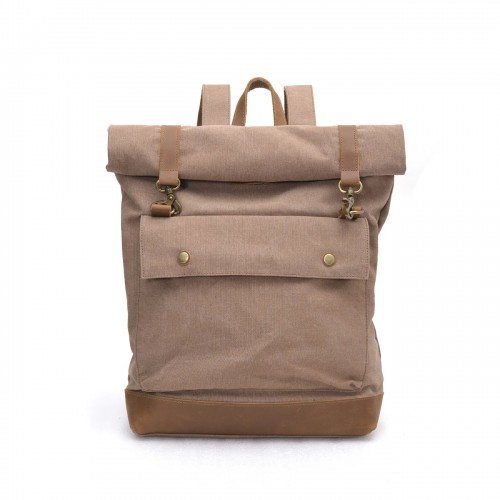 Hot Sale Vintage Roll‑Top Canvas Backpack Crazy Horse Leather Trim Large Capacity Travel Laptop Rucksack for Men Women Hot Sale Vintage Roll‑Top Canvas Backpack Crazy Horse Leather Trim Large Capacity Travel Laptop Rucksack for Men Women