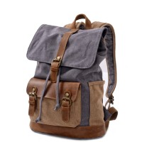 Vintage Canvas Backpack Large Capacity Outdoor Travel Bag Sports Hiking Rucksack Men's Backpack Computer Bag