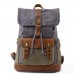 Vintage Canvas Backpack Large Capacity Outdoor Travel Bag Sports Hiking Rucksack Men's Backpack Computer Bag