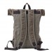 Outdoor Travel Backpack Men's Casual Rucksack Large Capacity Waterproof Waxed Canvas Splicing Leather Hiking Bag