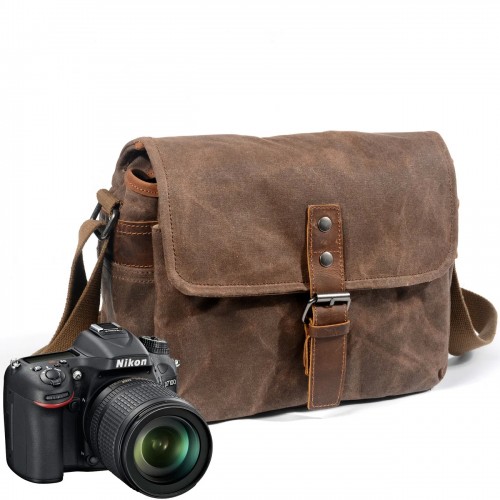Outdoor Photography Bag Digital SLR Professional Waterproof Oil-Waxed Canvas Camera Bag Mirrorless Shoulder Bag Outdoor Photography Bag Digital SLR Professional Waterproof Oil-Waxed Canvas Camera Bag Mirrorless Shoulder Bag