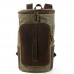 Retro Wax-dyed Canvas with Cowhide Rucksack Large Capacity Travel Bag Multifunctional Backpack Casual Men's Backpack
