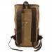 Retro Wax-dyed Canvas with Cowhide Rucksack Large Capacity Travel Bag Multifunctional Backpack Casual Men's Backpack