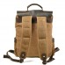 Vintage Waxed Canvas Leather-Trimmed Outdoor Rucksack Men's Large-Capacity Multi-Functional Casual Travel Bag Women's Backpack