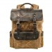 Vintage Waxed Canvas Leather-Trimmed Outdoor Rucksack Men's Large-Capacity Multi-Functional Casual Travel Bag Women's Backpack