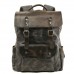 Vintage Waxed Canvas Leather-Trimmed Outdoor Rucksack Men's Large-Capacity Multi-Functional Casual Travel Bag Women's Backpack