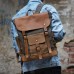Outdoor Waterproof Hiking Rucksack Retro Batik Canvas Rucksack Stylish High-Capacity Unisex Backpack
