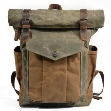 Large-Capacity Waterproof Canvas Rucksack Men's Sports Backpack for Hiking and Outdoor Activities Casual Rucksack
