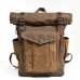 Large-Capacity Waterproof Canvas Rucksack Men's Sports Backpack for Hiking and Outdoor Activities Casual Rucksack