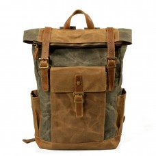 Large Capacity Men's Rucksack Batik Canvas Backpack Outdoor Leisure Travel Backpack Retro Waterproof Rucksack Hiking Backpack